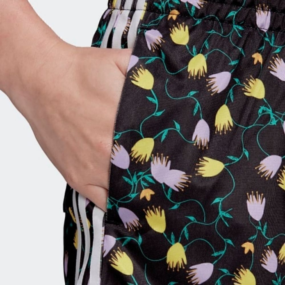 AdidasâOriginals APOâFloralâPrintedâShortsâBlack - Picture 8 of 14